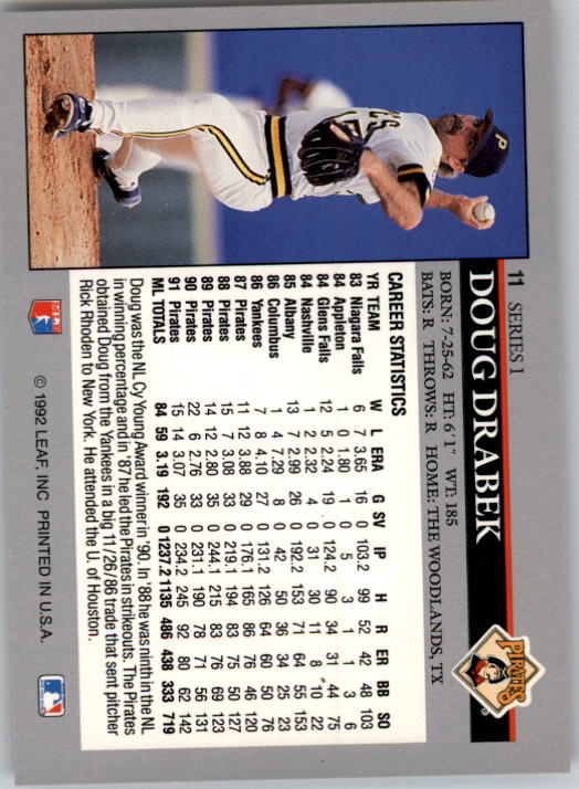 1992 Leaf Baseball Card Pick 1-100 - Picture 23 of 201