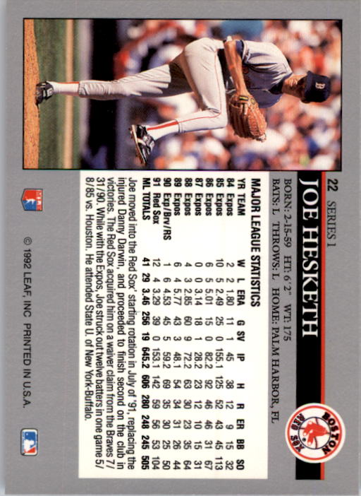 1992 Leaf Baseball Card Pick 1-100 - Picture 45 of 201