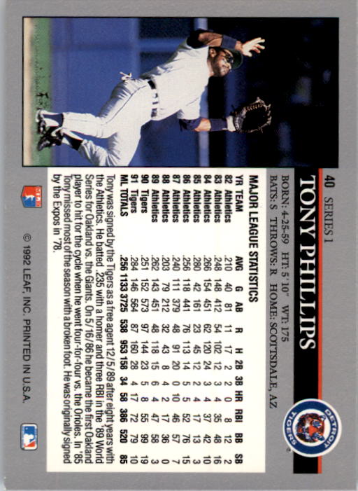 1992 Leaf Baseball Card Pick 1-100 - Picture 81 of 201
