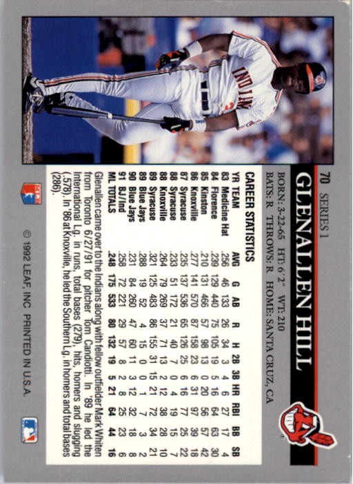 1992 Leaf Baseball Card Pick 1-100 - Picture 141 of 201