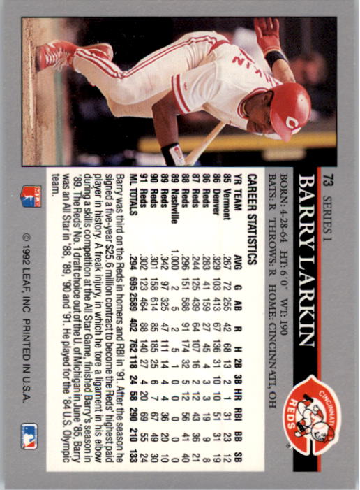 1992 Leaf Baseball Card Pick 1-100 - Picture 147 of 201