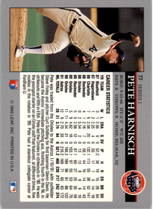 1992 Leaf Baseball Card Pick 1-100 - Picture 155 of 201