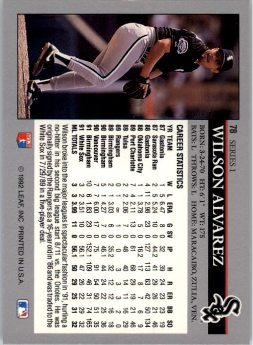 1992 Leaf Baseball Card Pick 1-100 - Picture 157 of 201