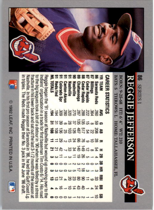 1992 Leaf Baseball Card Pick 1-100 - Picture 173 of 201