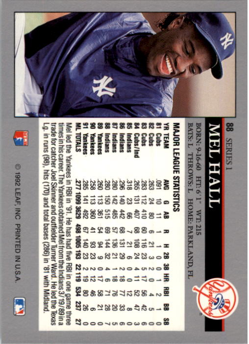 1992 Leaf Baseball Card Pick 1-100 - Picture 177 of 201