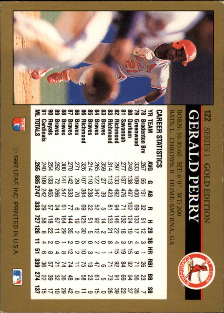 1992 Leaf Baseball "Black Gold" Parallel Cards #1 to #264 - Bild 134 von 262