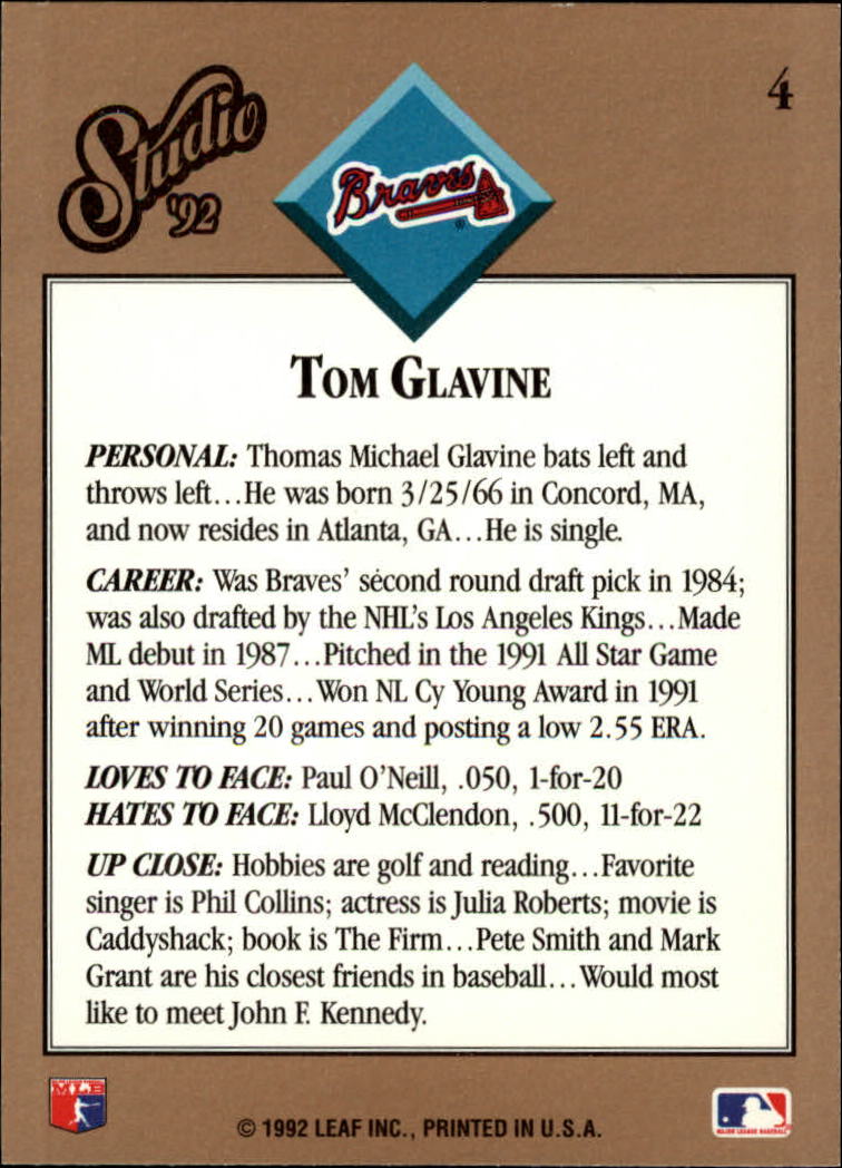 thumbnail 9  - 1992 Studio Baseball Card Pick 1-100
