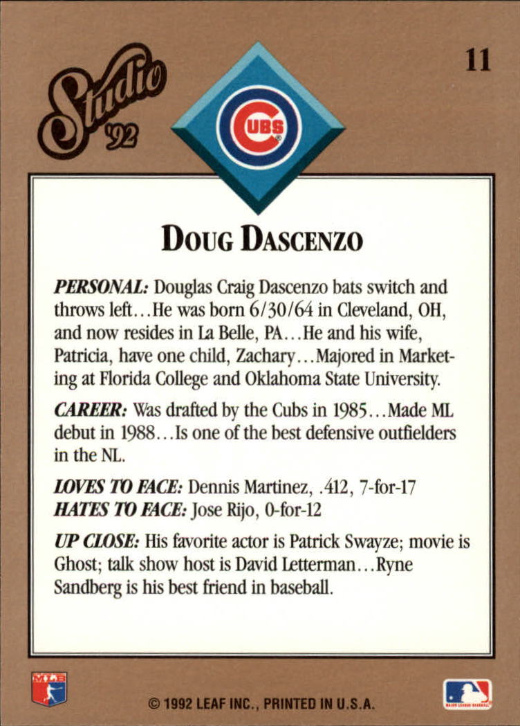 thumbnail 23  - 1992 Studio Baseball Card Pick 1-100