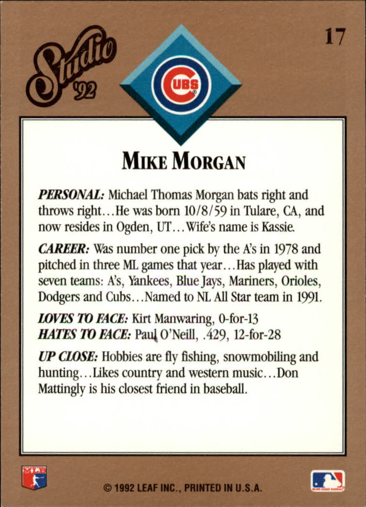thumbnail 35  - 1992 Studio Baseball Card Pick 1-100