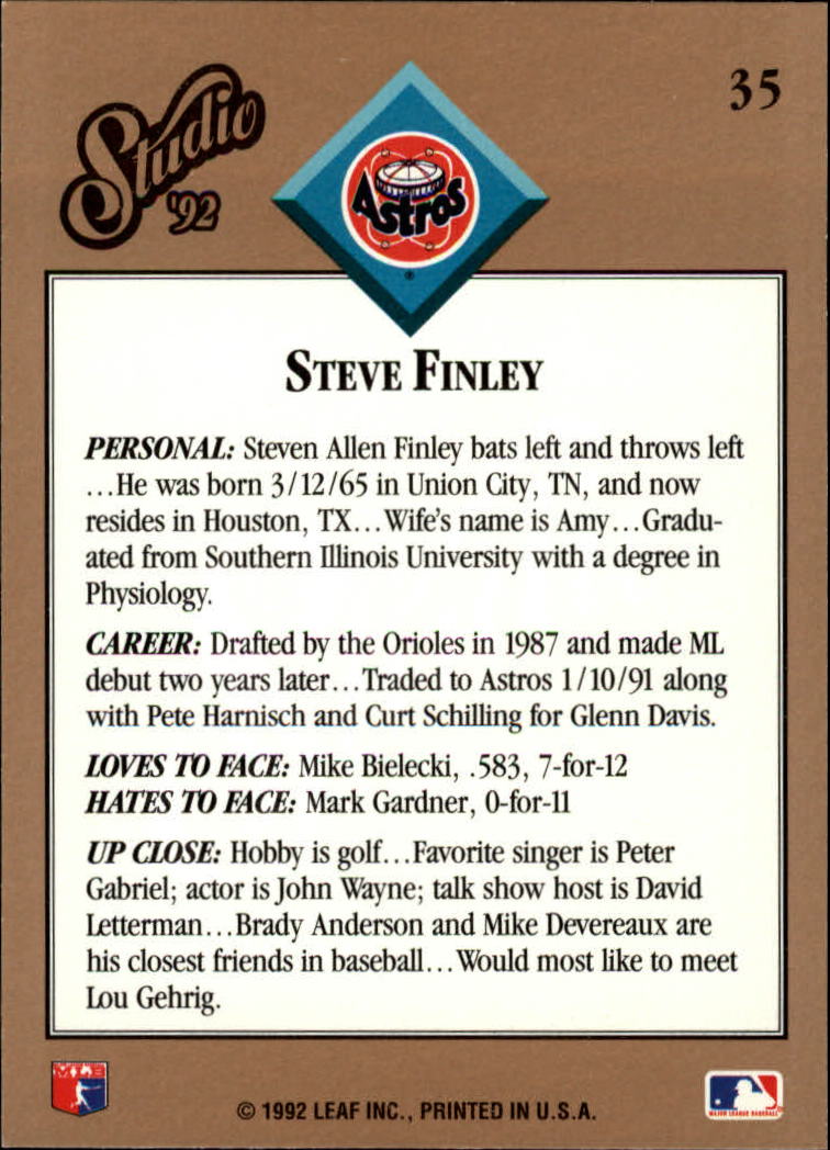 thumbnail 71  - 1992 Studio Baseball Card Pick 1-100