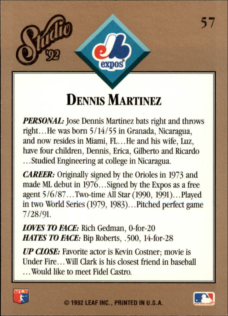 thumbnail 115  - 1992 Studio Baseball Card Pick 1-100