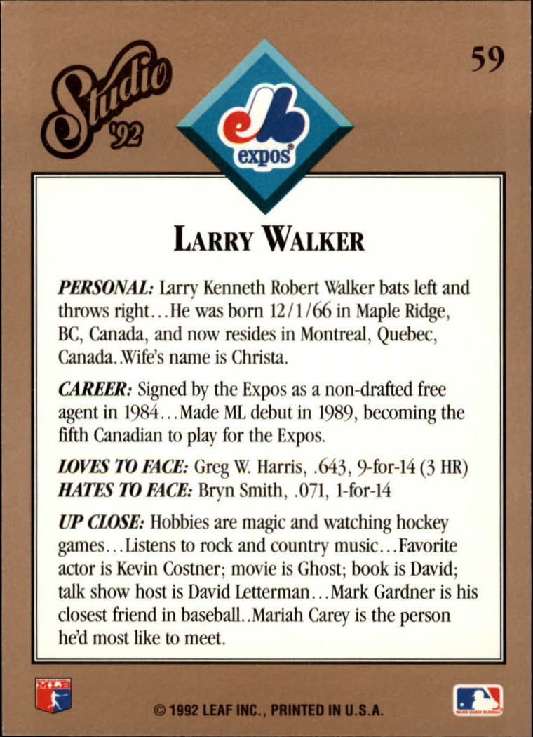 thumbnail 119  - 1992 Studio Baseball Card Pick 1-100