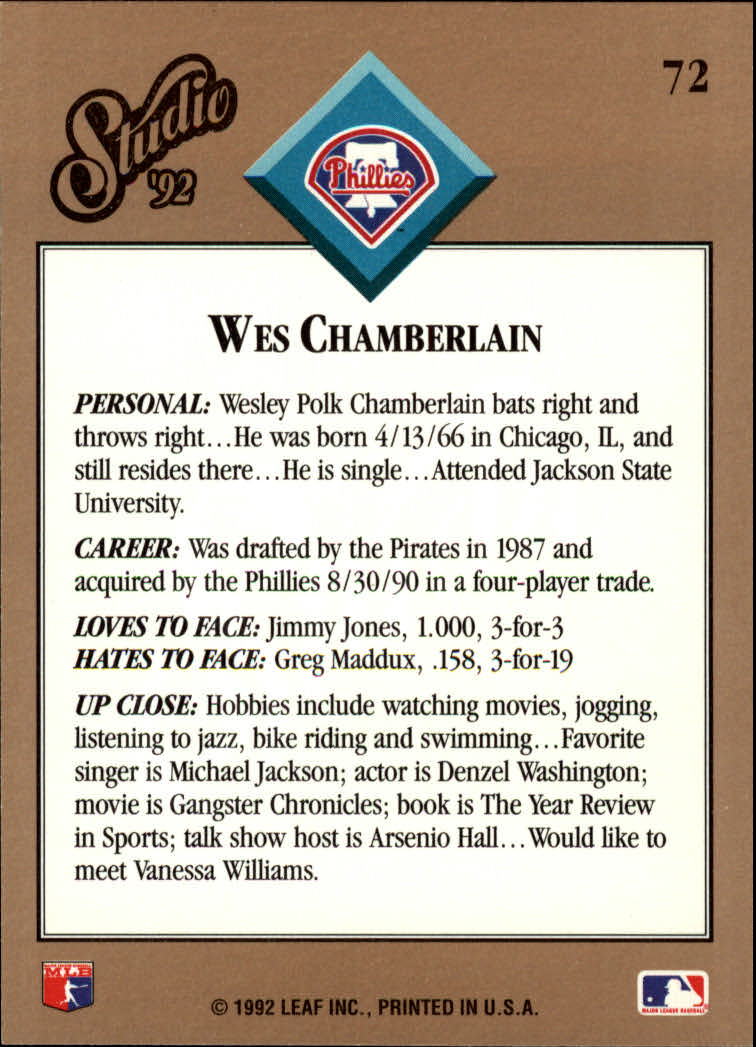 thumbnail 145  - 1992 Studio Baseball Card Pick 1-100