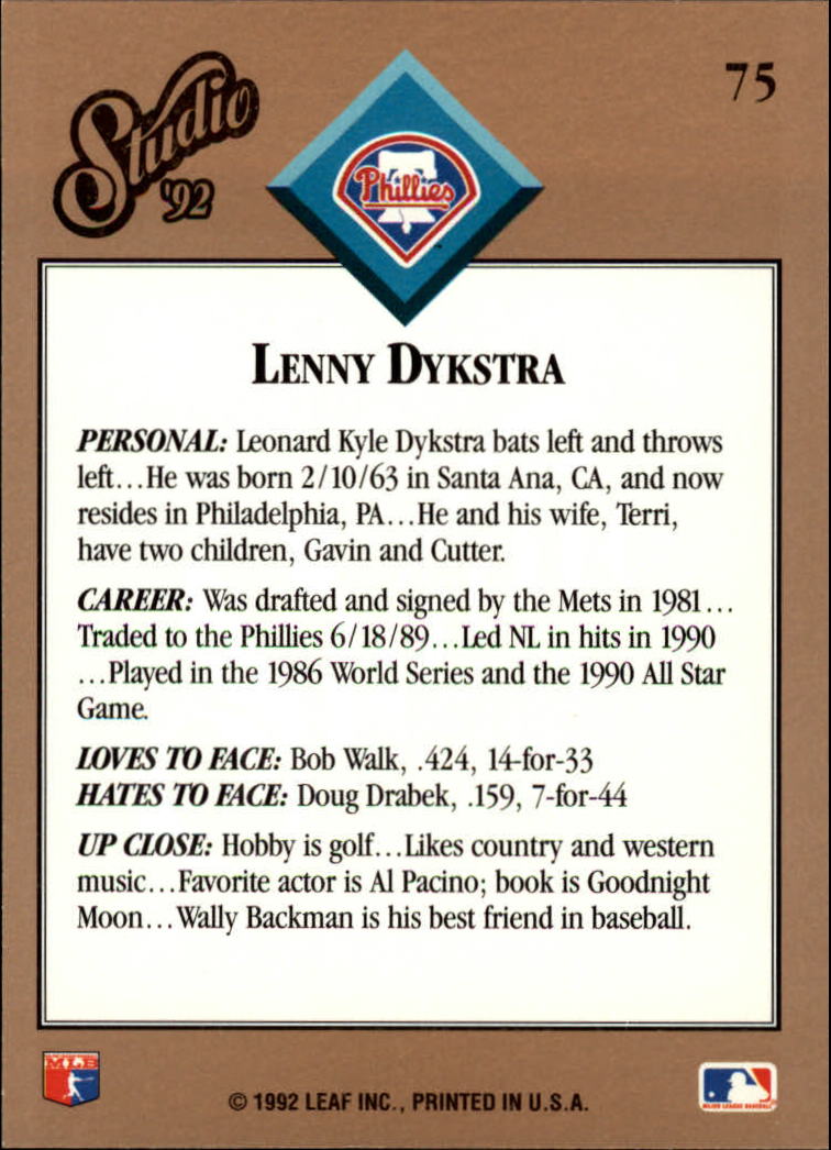 thumbnail 151  - 1992 Studio Baseball Card Pick 1-100