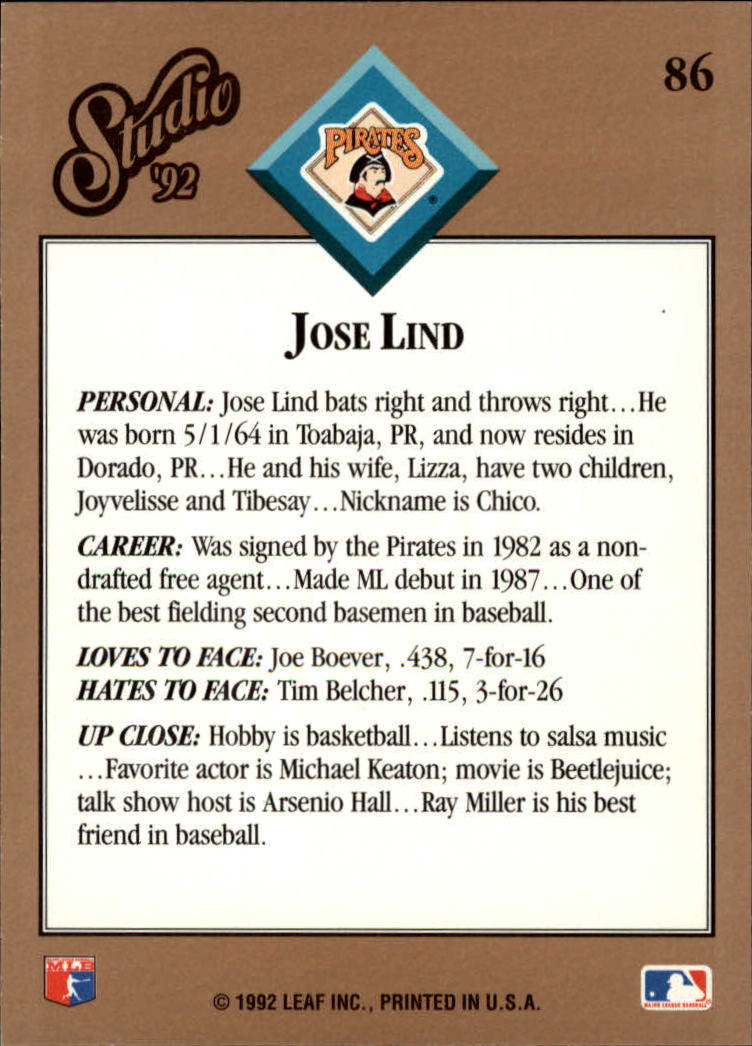 thumbnail 173  - 1992 Studio Baseball Card Pick 1-100