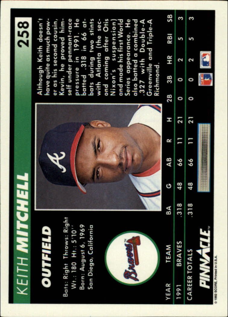 thumbnail 17  - 1992 Pinnacle Baseball Card Pick 251-500