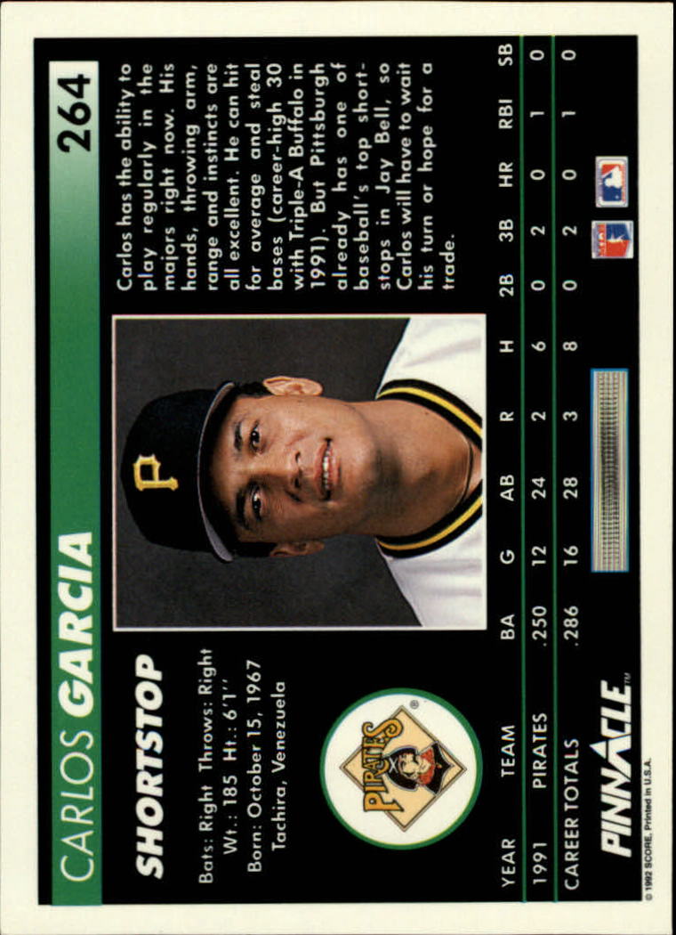 thumbnail 29  - A5747- 1992 Pinnacle Baseball #s 251-500 +Rookies -You Pick- 10+ FREE US SHIP