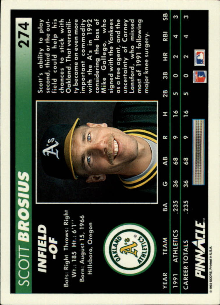 thumbnail 49  - 1992 Pinnacle Baseball Card Pick 251-500