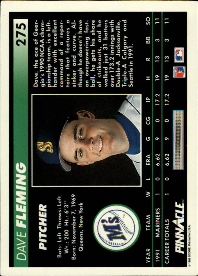 thumbnail 51  - A5747- 1992 Pinnacle Baseball #s 251-500 +Rookies -You Pick- 10+ FREE US SHIP