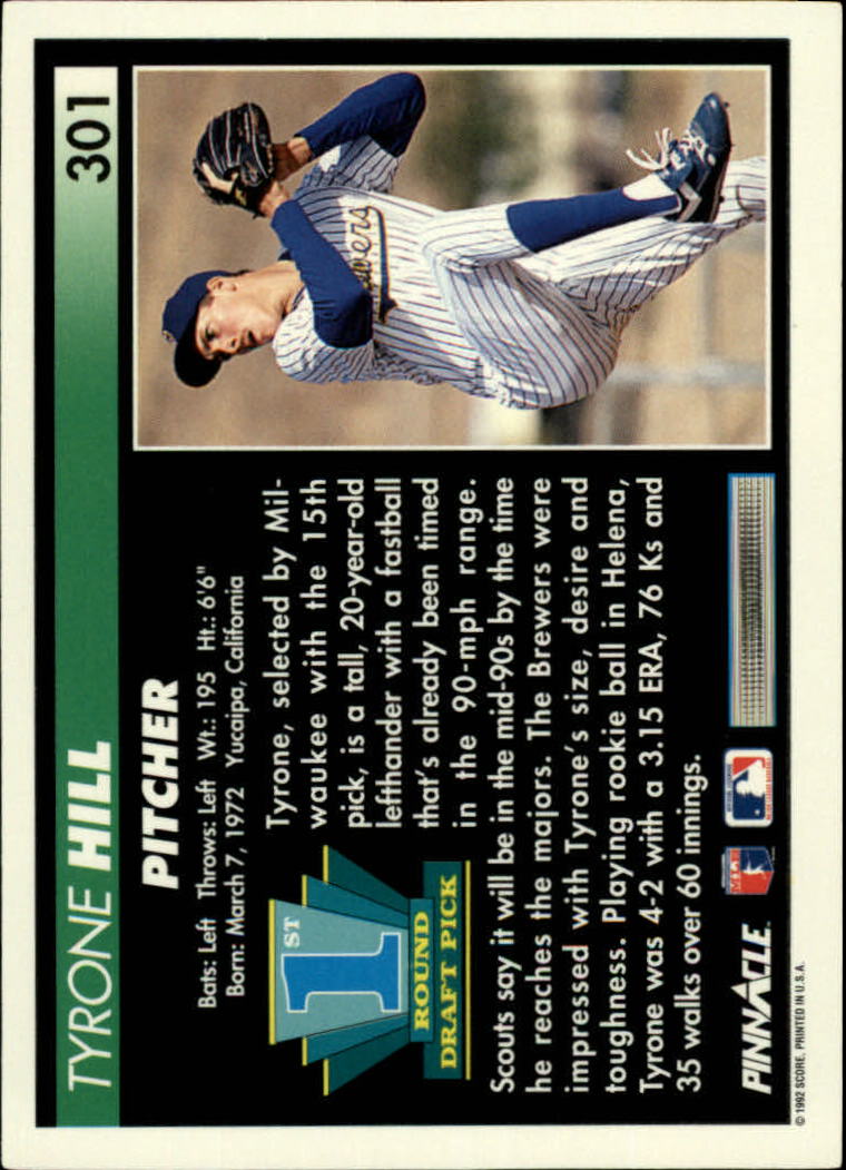 thumbnail 103  - A5747- 1992 Pinnacle Baseball #s 251-500 +Rookies -You Pick- 10+ FREE US SHIP