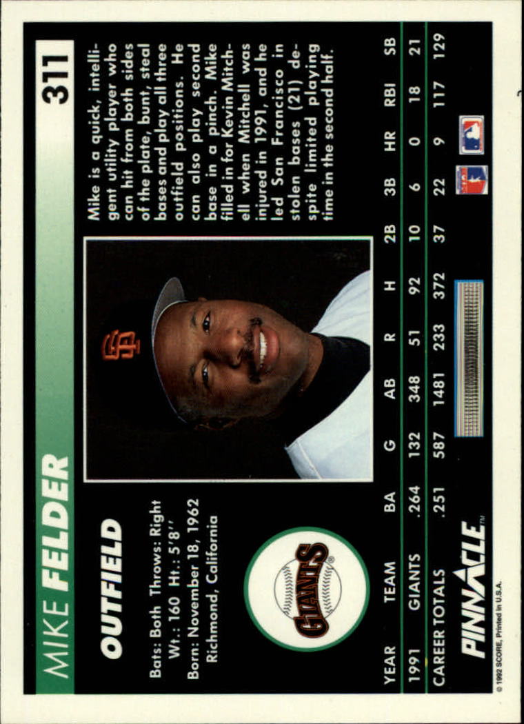 thumbnail 121  - 1992 Pinnacle Baseball Card Pick 251-500