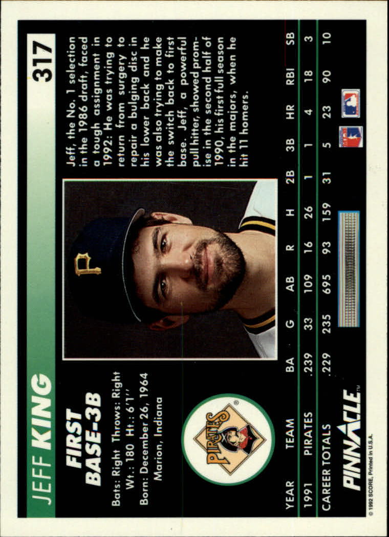 thumbnail 135  - A5747- 1992 Pinnacle Baseball #s 251-500 +Rookies -You Pick- 10+ FREE US SHIP