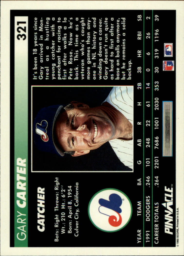 thumbnail 141  - 1992 Pinnacle Baseball Card Pick 251-500