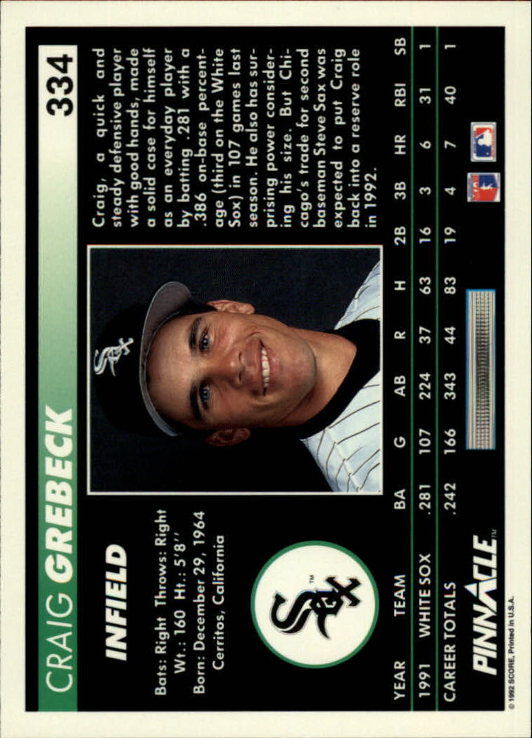 thumbnail 167  - A5747- 1992 Pinnacle Baseball #s 251-500 +Rookies -You Pick- 10+ FREE US SHIP