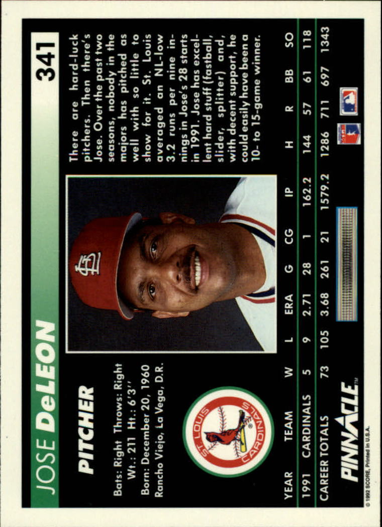 thumbnail 181  - A5747- 1992 Pinnacle Baseball #s 251-500 +Rookies -You Pick- 10+ FREE US SHIP