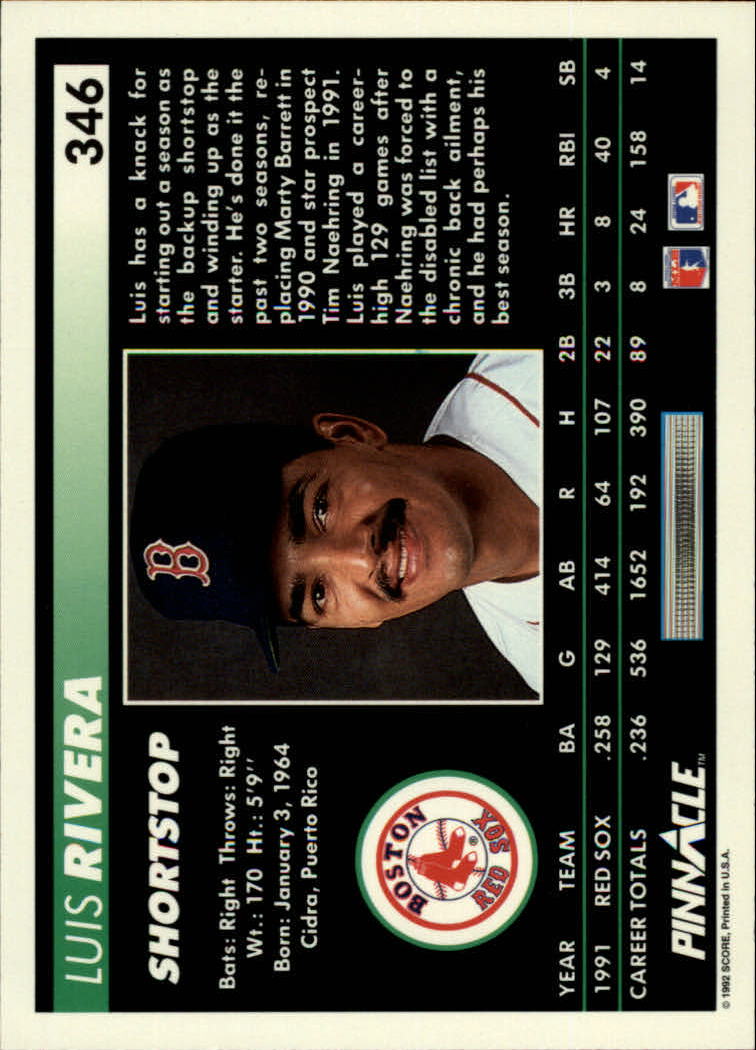thumbnail 191  - A5747- 1992 Pinnacle Baseball #s 251-500 +Rookies -You Pick- 10+ FREE US SHIP