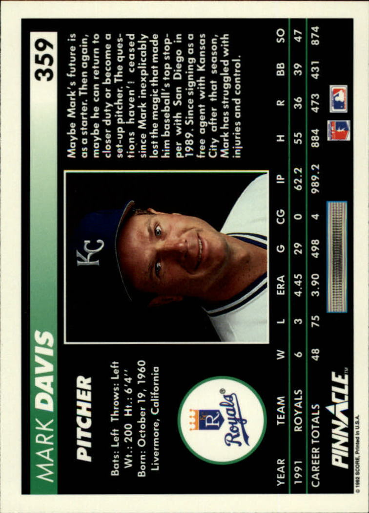 thumbnail 217  - A5747- 1992 Pinnacle Baseball #s 251-500 +Rookies -You Pick- 10+ FREE US SHIP