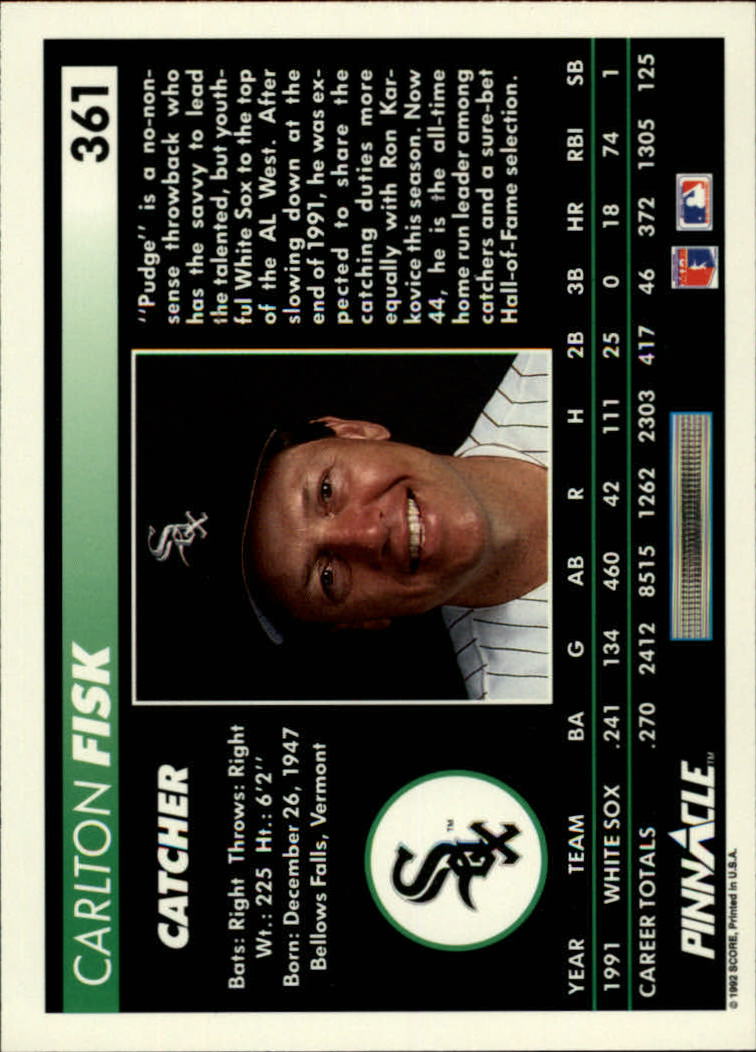 thumbnail 221  - 1992 Pinnacle Baseball Card Pick 251-500