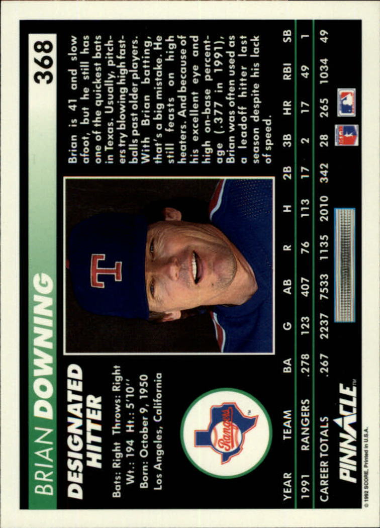 thumbnail 235  - 1992 Pinnacle Baseball Card Pick 251-500