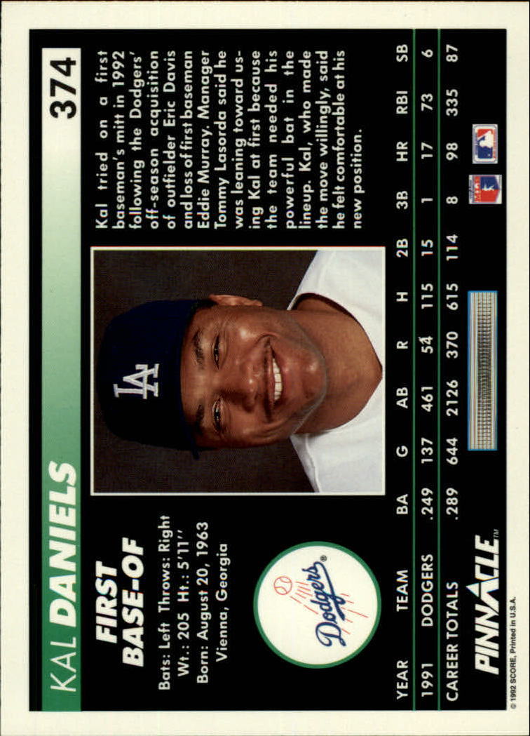 thumbnail 247  - 1992 Pinnacle Baseball Card Pick 251-500
