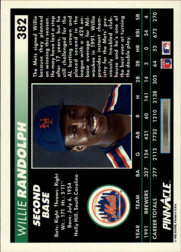 thumbnail 263  - 1992 Pinnacle Baseball Card Pick 251-500