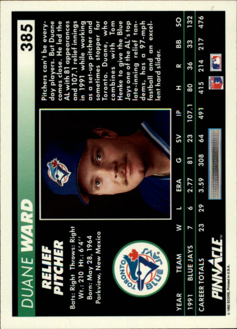 thumbnail 269  - 1992 Pinnacle Baseball Card Pick 251-500