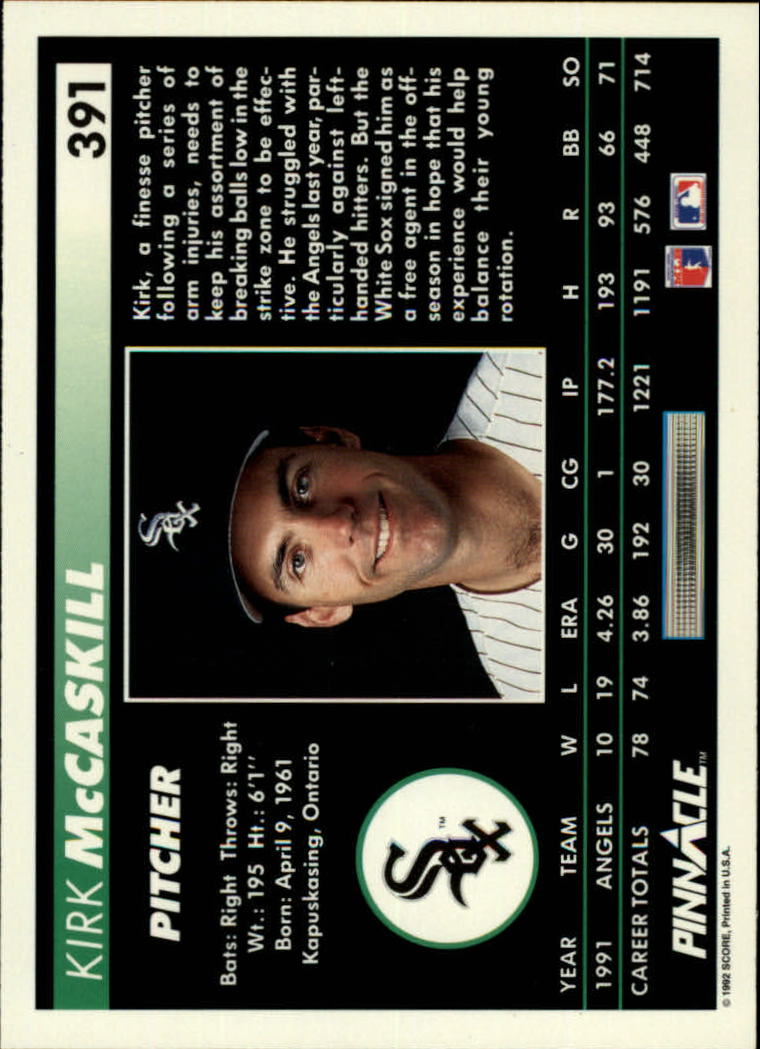 thumbnail 281  - 1992 Pinnacle Baseball Card Pick 251-500