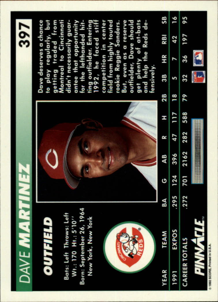 thumbnail 293  - 1992 Pinnacle Baseball Card Pick 251-500
