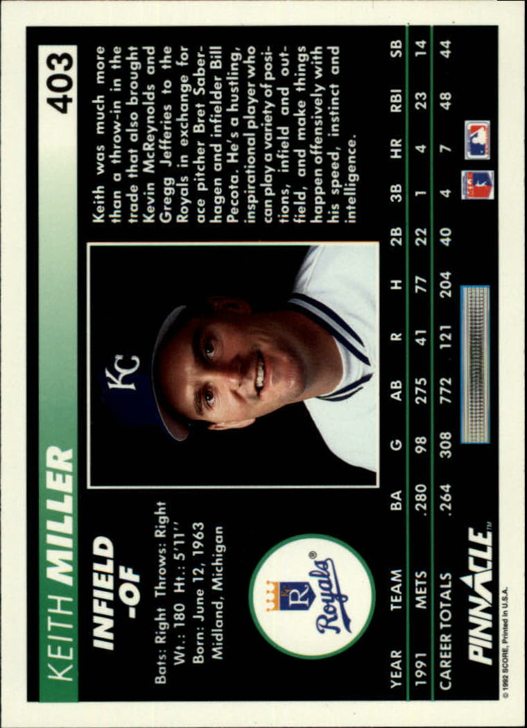 thumbnail 299  - A5747- 1992 Pinnacle Baseball #s 251-500 +Rookies -You Pick- 10+ FREE US SHIP