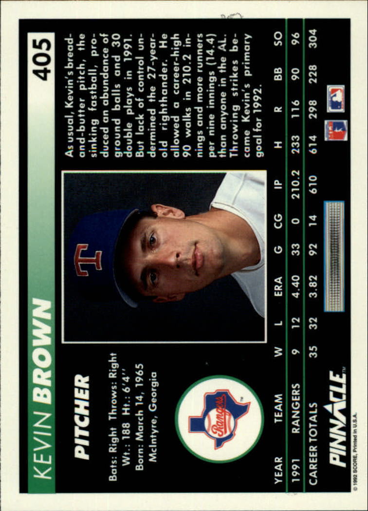 thumbnail 309  - 1992 Pinnacle Baseball Card Pick 251-500