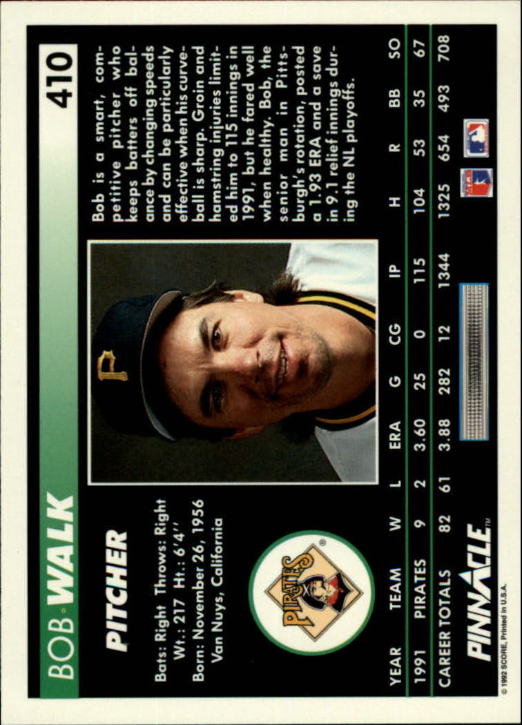 thumbnail 319  - 1992 Pinnacle Baseball Card Pick 251-500