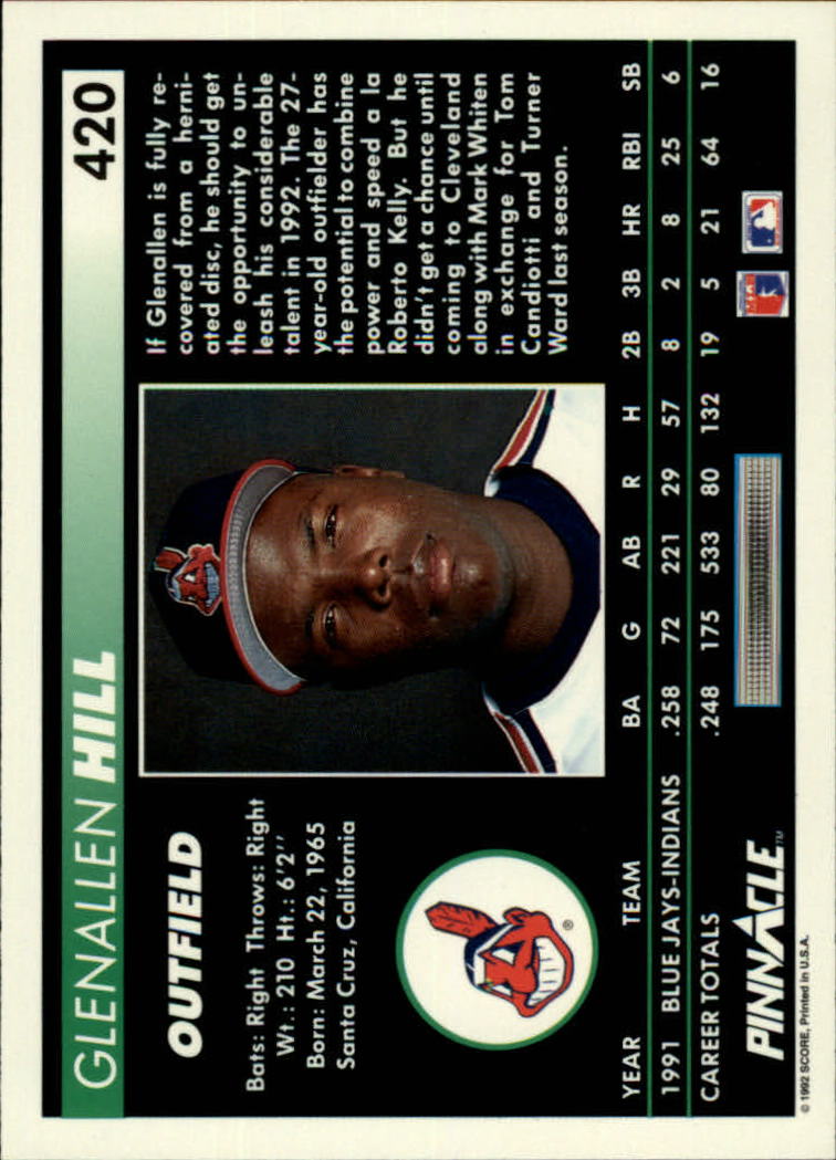 thumbnail 333  - A5747- 1992 Pinnacle Baseball #s 251-500 +Rookies -You Pick- 10+ FREE US SHIP