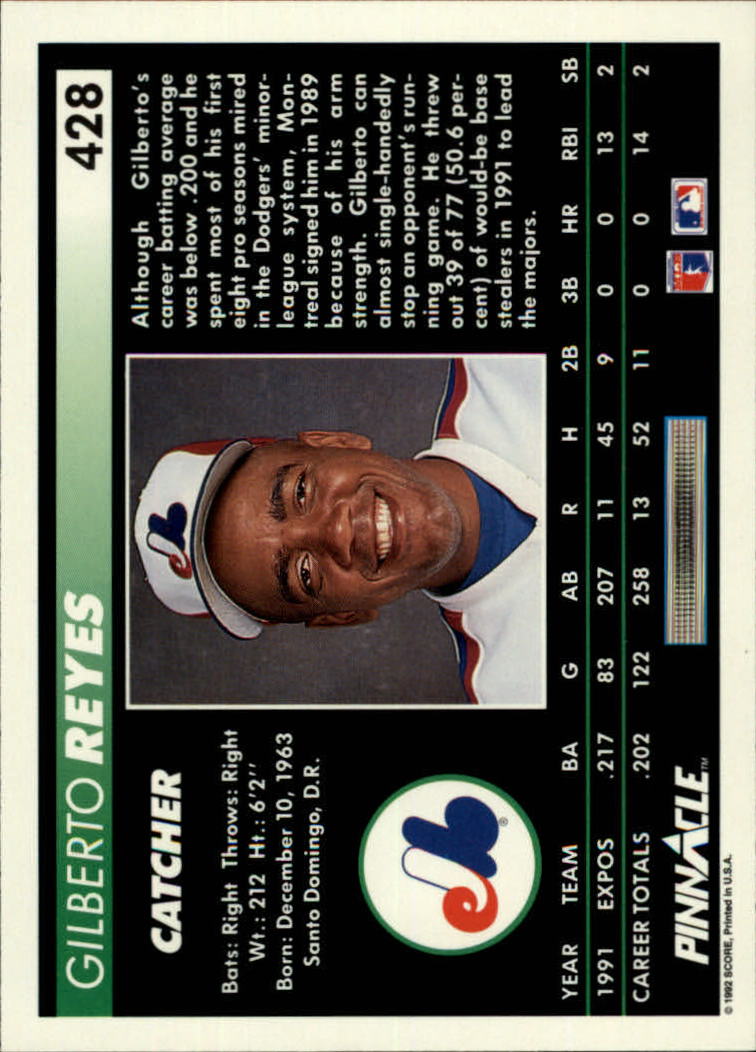 thumbnail 349  - A5747- 1992 Pinnacle Baseball #s 251-500 +Rookies -You Pick- 10+ FREE US SHIP