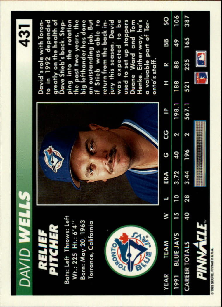 thumbnail 361  - 1992 Pinnacle Baseball Card Pick 251-500