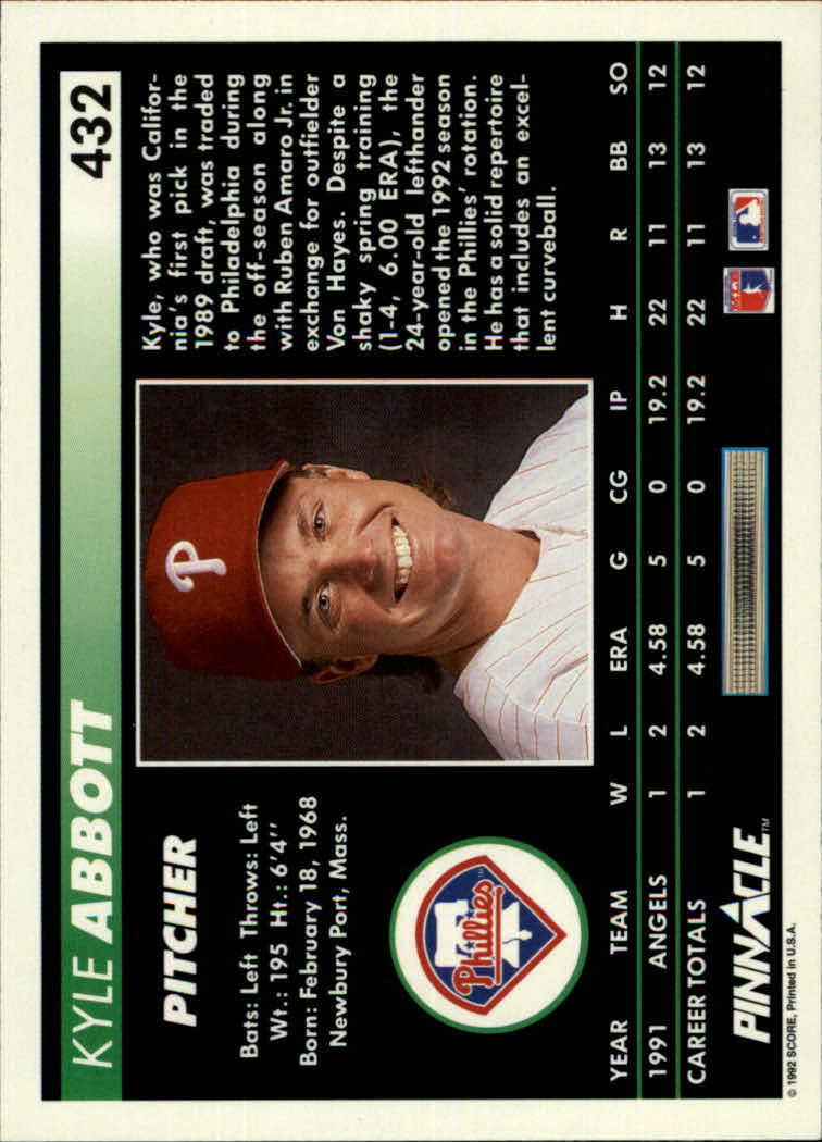 thumbnail 363  - 1992 Pinnacle Baseball Card Pick 251-500