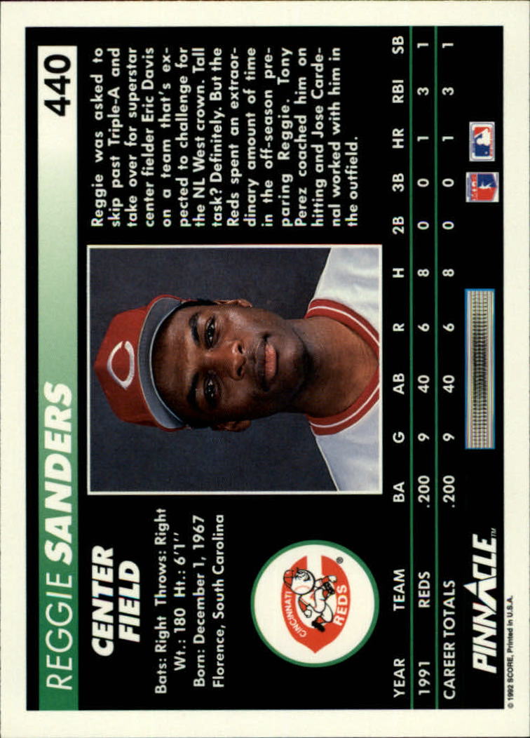thumbnail 373  - A5747- 1992 Pinnacle Baseball #s 251-500 +Rookies -You Pick- 10+ FREE US SHIP