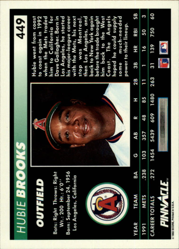 thumbnail 391  - A5747- 1992 Pinnacle Baseball #s 251-500 +Rookies -You Pick- 10+ FREE US SHIP