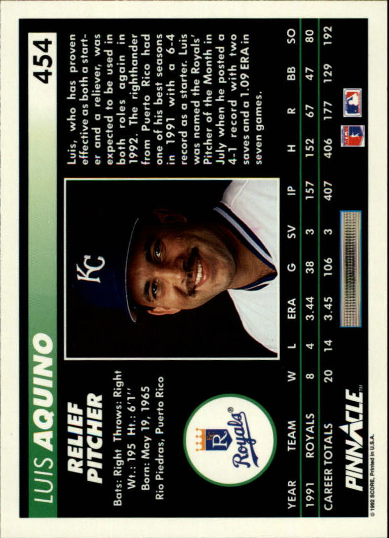 thumbnail 401  - A5747- 1992 Pinnacle Baseball #s 251-500 +Rookies -You Pick- 10+ FREE US SHIP