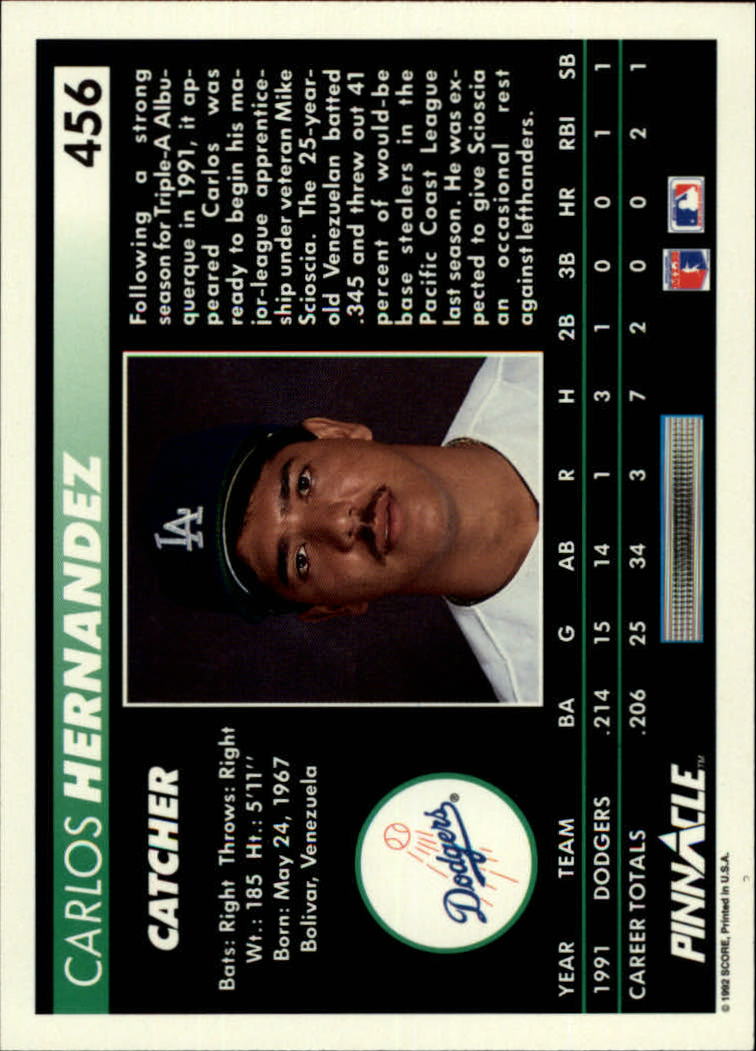 thumbnail 411  - 1992 Pinnacle Baseball Card Pick 251-500