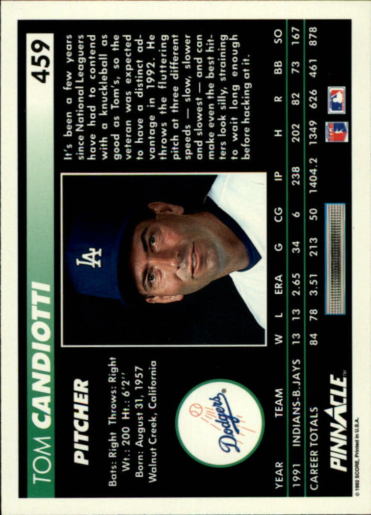 thumbnail 417  - 1992 Pinnacle Baseball Card Pick 251-500